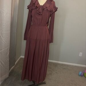 Universal Thread Burgundy Long Sleeve Dress